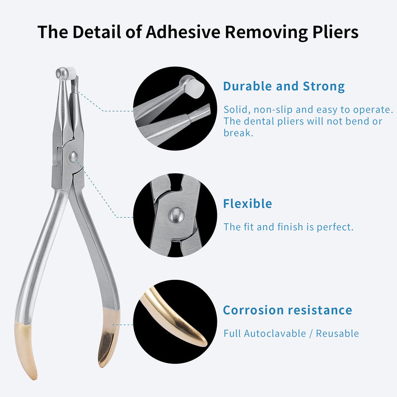 Dental Adhesive Removing Pliers, Orthodontic Bandage Remover Forceps Dental Surgical Instrument Tool Tooth Pulling Kit for Dentist - Easy to Use and Portable - BeesActive Australia