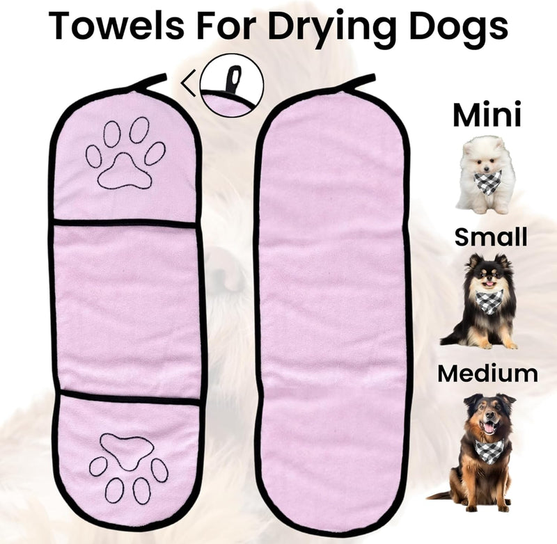 Nicoone Dog Towel, Pack of 2 Ultra Absorbent Pet Towels, Microfibre Pet Bath Towel for Cats, Dogs and Other Small Animals - BeesActive Australia
