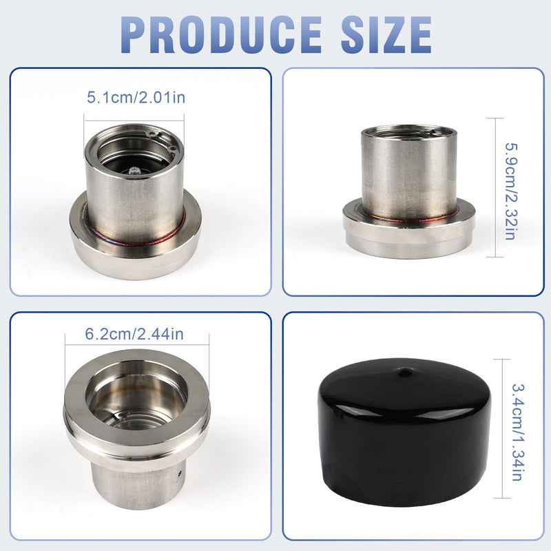 2PCS 2.441" Stainless Steel Trailer Bearing Protectors, Wheel Hub Dust Caps Compatible with Most 2000 3500 lb Axles, Durable Grease Retention Covers Prevent Corrosion for Boat, RV, Snowmobile - BeesActive Australia