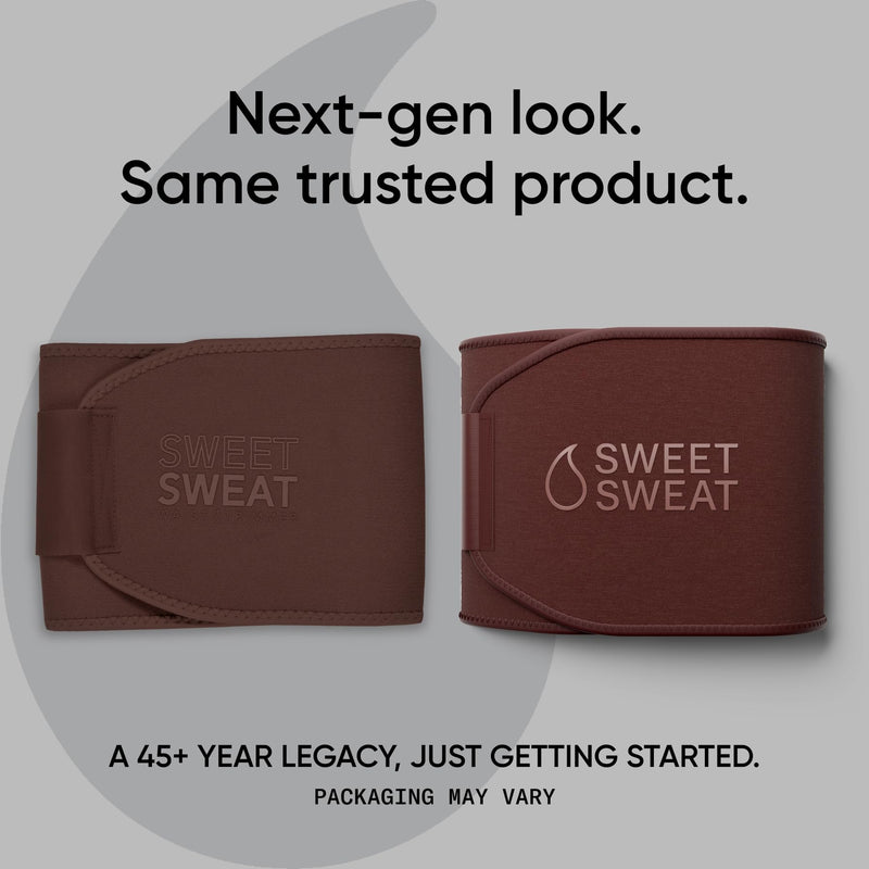Sweet Sweat Waist Trimmer Toned Series - Premium Sweat Enhancing Fitness Belt for Women & Men - 5 Adjustable Sizes Large Terra