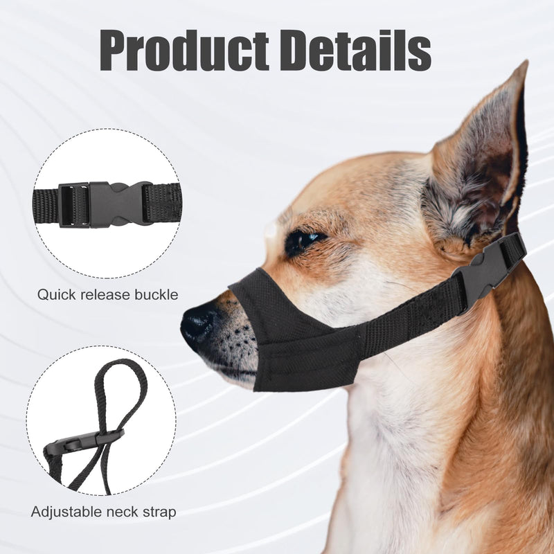 Muzzle for small and medium-sized dogs with short snouts, muzzle against biting, dog muzzle for Chihuahua Shih Tzu, snout circumference 8.9-10.8cm 8.9-10.8cm - BeesActive Australia