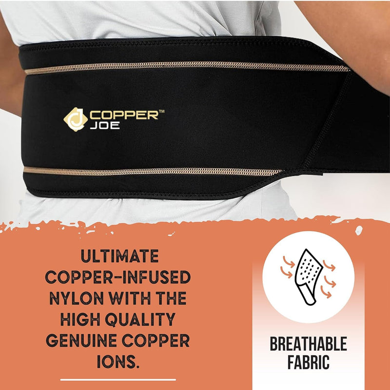 Copper Joe Adjustable Lumbar Back Brace for Men & Women – Copper-Infused Lower Back & Lumbar Support Belt for Muscle Strain, Sciatica, Scoliosis & Everyday Support (Small/Medium) Small/Medium - BeesActive Australia
