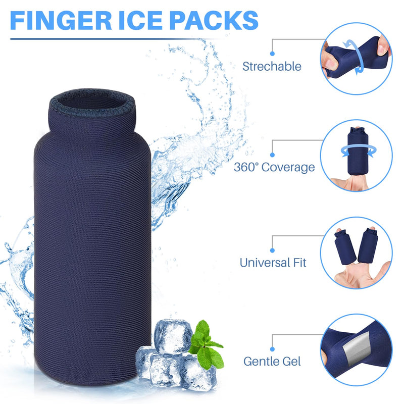 Sopito Finger Splint Ice Pack for Pain Relief, Straightening Arthritis, Knuckle Immobilization, Reusable Index, Middle, Ring Finger Brace finger splint+ice pack