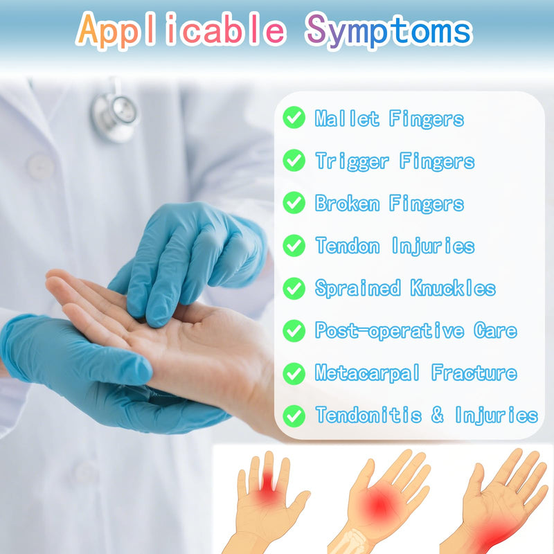 Pinky Finger Splint Left Hand - Support Brace for Right Hand, Broken & Tendonitis Relief Stabilizer(1 Pcs) Black