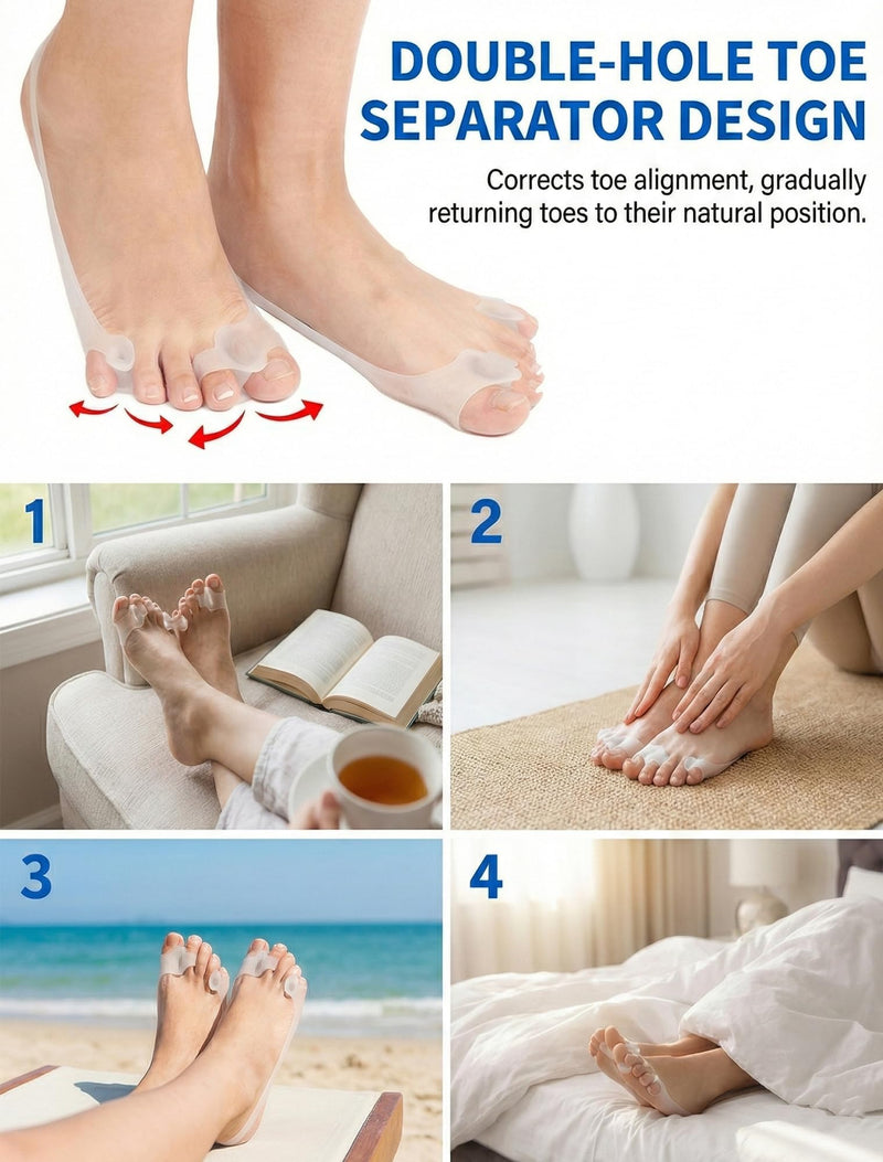Bunion Corrector for Women and Men - Podiatrist Recommended, Toe Straightener for the Thumb and Little Toe, Foot Alignment and Pain Relief(1 Pair) 2