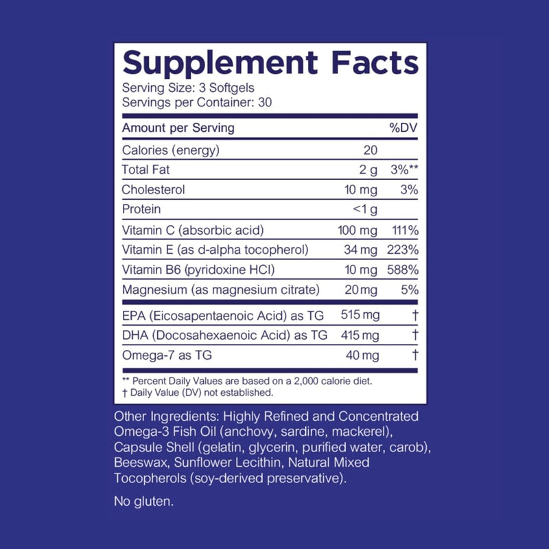 Heyedrate Eye Love Omega 3 Fish Oil Supplement for Healthy Eyes, 90-Count | Eye Vitamin that Supports Healthy Eyes with EPA, DHA & Omega 7 Fatty Acids, Easy to Swallow, Burpless 90 Count (Pack of 1)