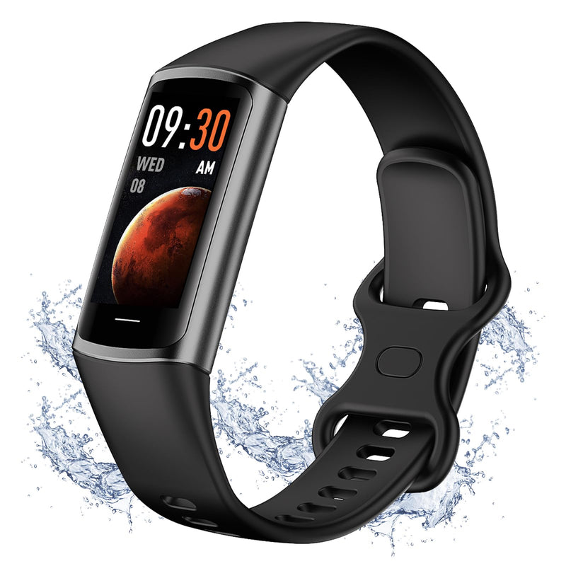 Fitness Tracker, 25 Sports Modes, Heart Rate/Blood Oxygen and Pressure Monitor Sleep Step Tracker/Carolies Waterproof Smartwatch Smart Bracelet for Android and iOS Phone Black