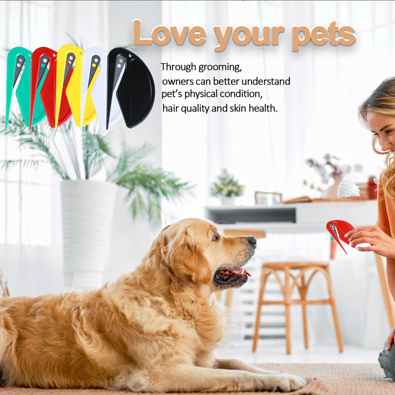 5pcs Pet Knot Opener Knotting Comb Removal Dematting Hair Flea Brush Shedding Tool Matted Fur Tick De Remover Matting Grooming Supplies for Indoor Medium Long Haired Cats Dogs Tangled - BeesActive Australia