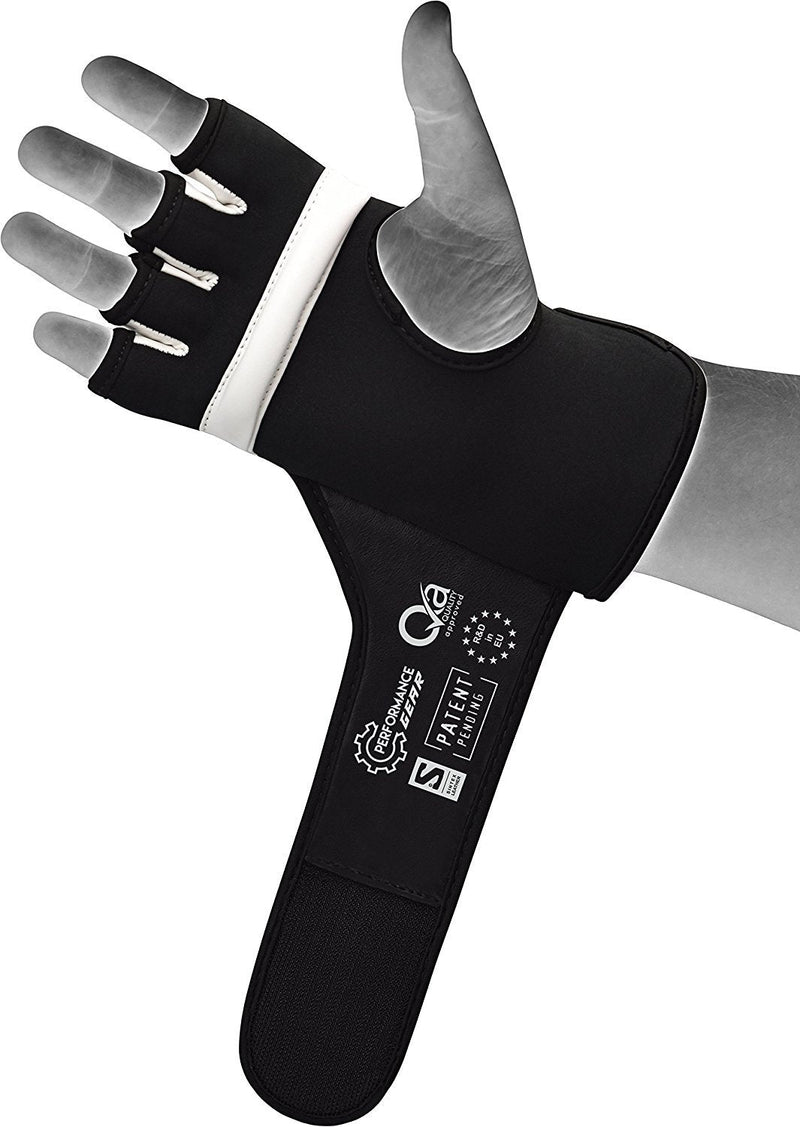 RDX Boxing Hand Wraps Inner Gloves for Punching – Maya Hide Leather Fist Protector Under Mitts - Great for MMA, Muay Thai, Martial Arts, Heavy Bag, Kickboxing, Multi-Purpose Training & Combat Sports
