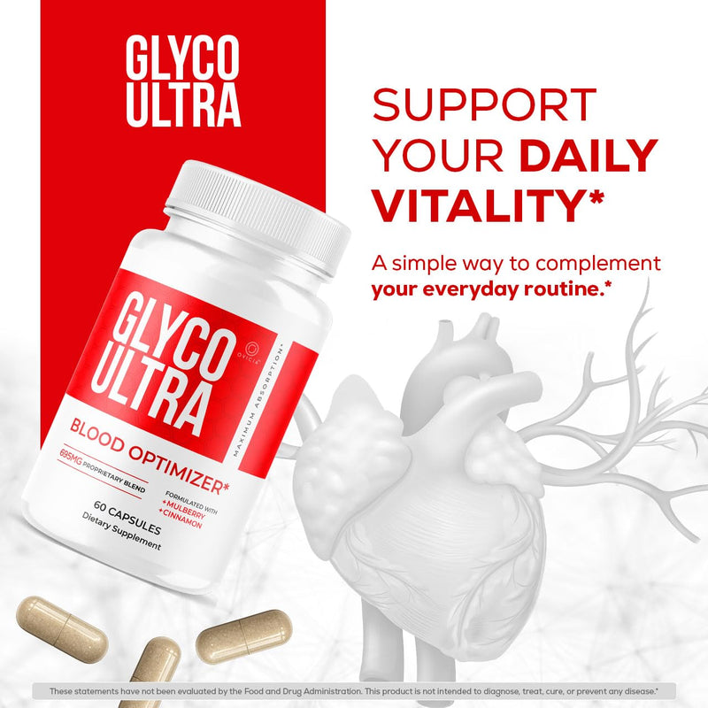 (3 Pack) Glyco Ultra - Glyco Ultra Optimizer Capsules, GlycoUltra Support Advanced Formula Premium Pills Maximum Strength All Natural Vitamins for Overall Health & Wellness, 180 Capsules for 3 Months