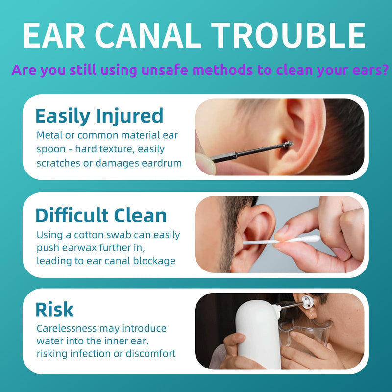 Ear Wax Removal Tool - 201 PCS Reusable Ear Cleaners, Professional-Grade TPE, Effective & Gentle Ear Cleaning Kit, Clogged & Itch Ear Relief - Suitable for All Types of Ears(3 Styles) 201-mixed - BeesActive Australia