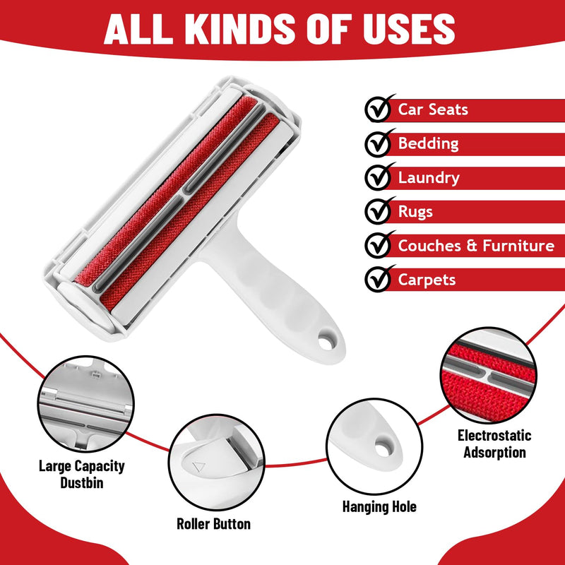 Ja&Ja Pet Hair Remover for Laundry Self-Cleaning Dog Hair Remover for Effortless Hair Removal Ultra-Fast and Efficient Reusable Lint Rollers for Pet Hair Large Capacity Dustbin lint Roller - BeesActive Australia