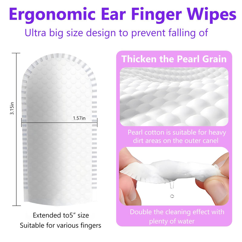 Dogs & Cats Ear Wipes- Finger Wipe Design、Natural Ingredients for Dogs and Cats Ear Cleaner，Gently Yet Effectively Remove Debris and Ear Wax -50 Count - BeesActive Australia