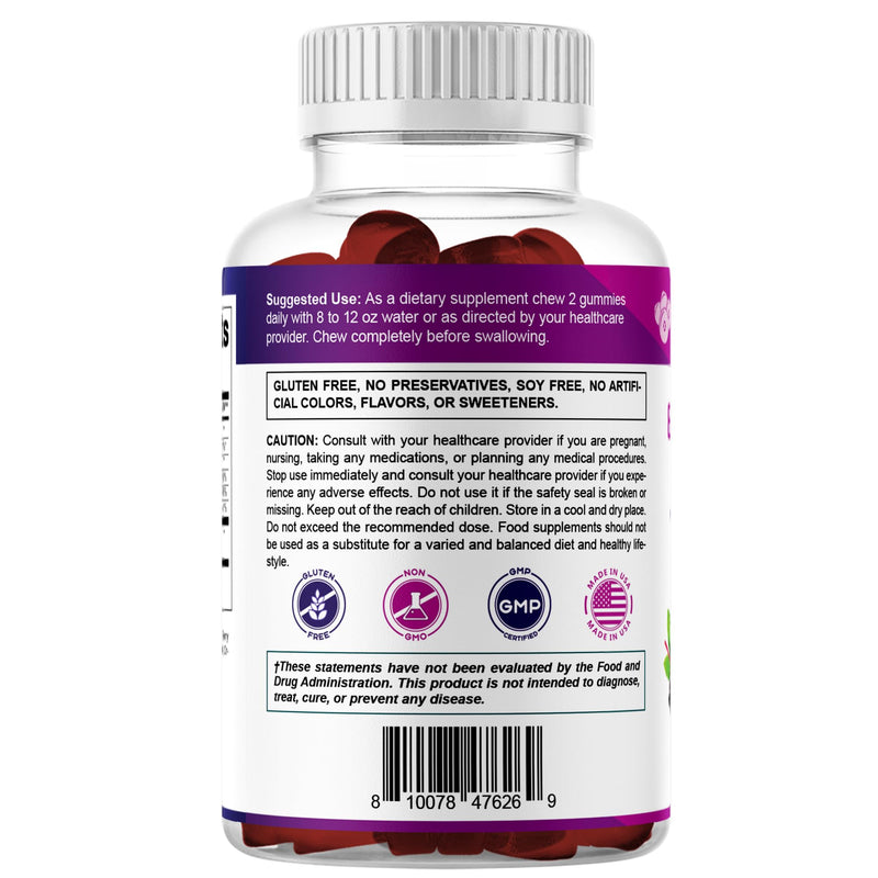 Vitamatic Elderberry Gummies with Vitamin C & Zinc – Immune Support Supplement – Mixed Berry Flavor– 60 Gummies – Made in The USA, Vegan, Non-GMO, Gluten-Free - 2 Pack