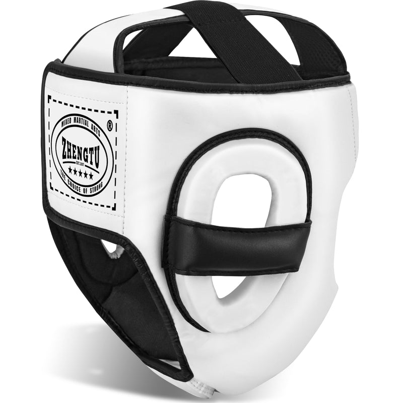 Boxing Headgear Training Sparring Head Guard for MMA, Muay Thai, Kickboxing Trainees, and Boxing for Adult Men White Medium
