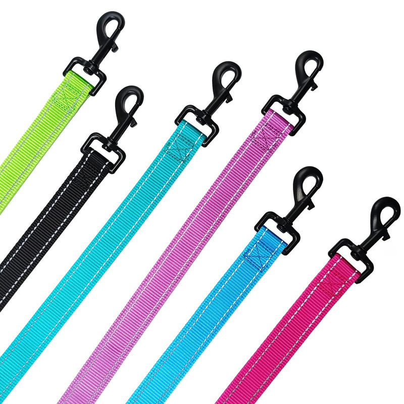 3 Handle Dog Leash, 10FT Triple Handle Dog Leash Reflective Stitching, Three Padded Traffic Handles, Heavy Duty Dog Leash, Training Dog Lead for Control and Safety Pink - BeesActive Australia