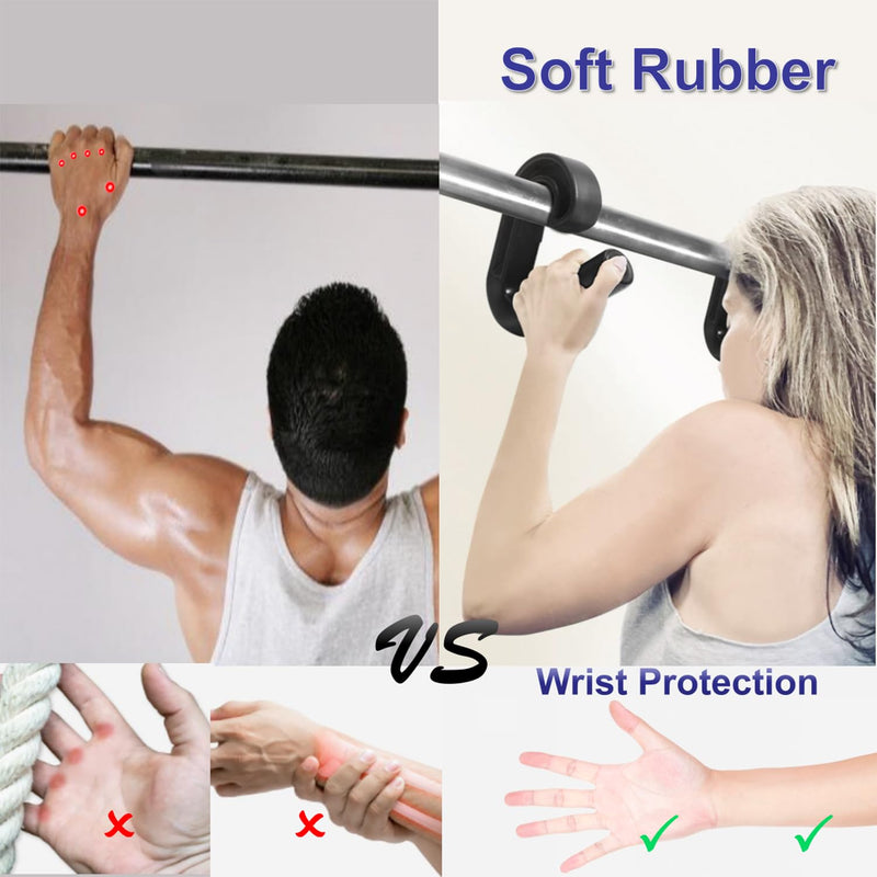 Neutral Grip Handles for Pull Up: Ergonomic Portable Hooks for Barbell Row Deadlift Resistant Bands for Home Gym Fitness Enthusiasts Style B