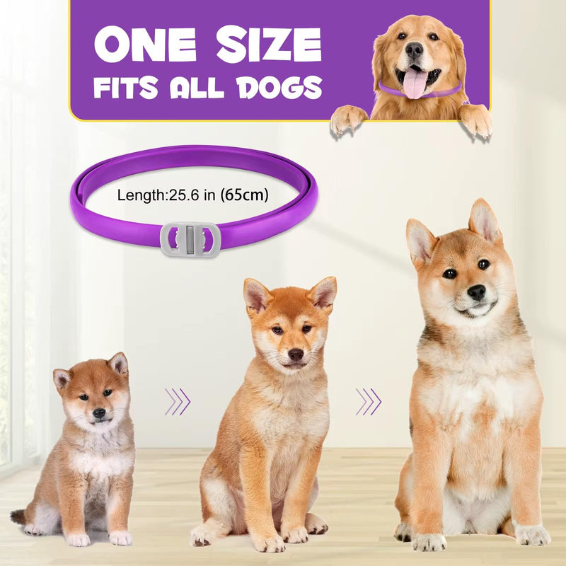 Calming Collar for Dogs, 3 Packs Dog Anxiety Relief, Adjustable Calming Collar for dogs, Separation Anxiety Relief Stress 60 Days Long Lasting Calming Effect for Large Middle and Small Dogs