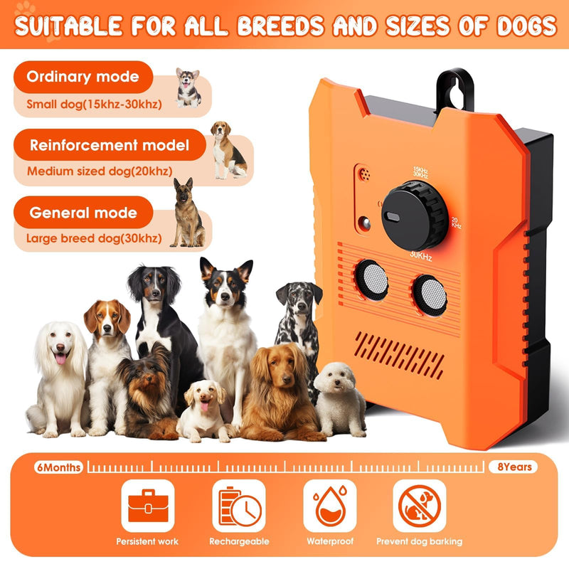 Dog Bark Deterrent Devices: Ultrasonic Anti Barking Device for Dogs | 3 Training Modes 50 FT Range Dog Barking Deterrent Silencer | Dog Barking Stopper Bark Box for Indoor Outdoor