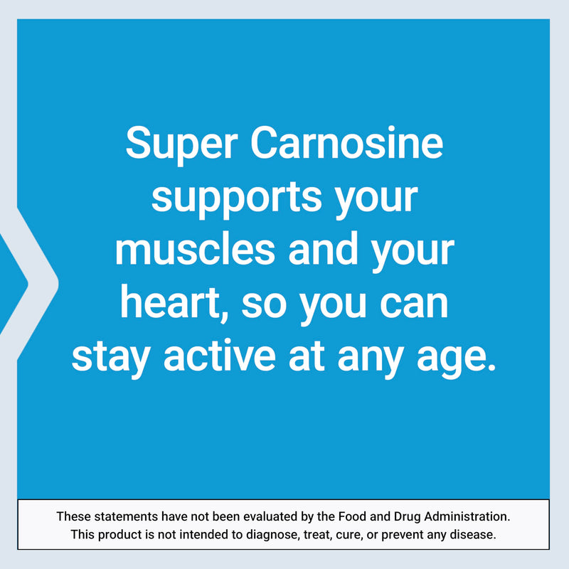 Life Extension Super Carnosine, Heart Health, 60 Capsules | With L-Carnosine, Luteolin & Vitamin B1 for Muscle Support & Exercise Recovery, Gluten-Free, Non-GMO & Vegetarian