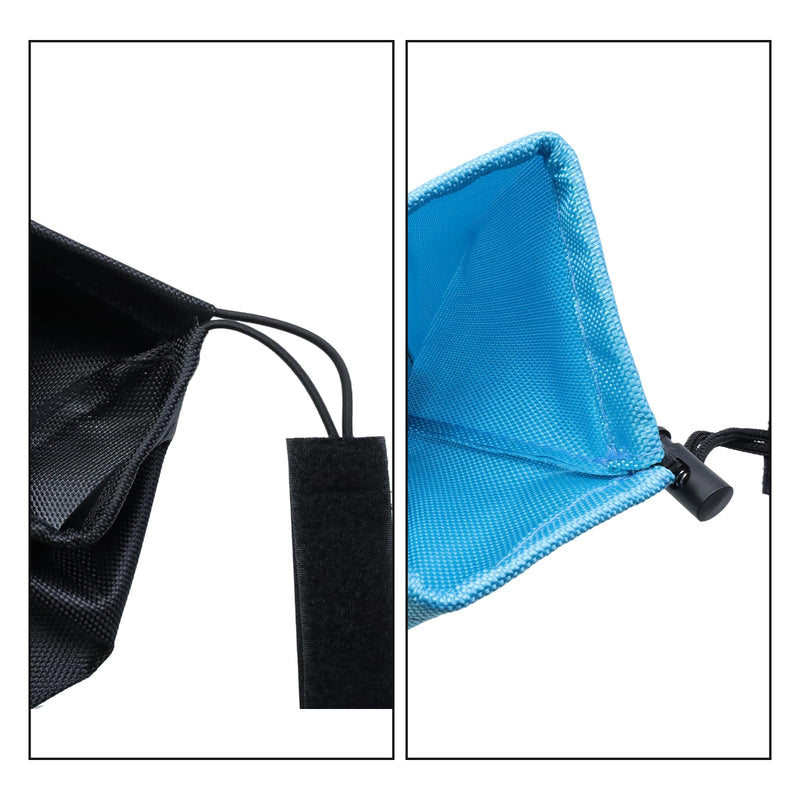 2Pcs Horse Tail Bag with Fringe & Snap, Smooth Lightweight Adjustable Fastener Nylon Horse Tail Bag with Fringe, Easy to Wear and Wrap (Blue,Black) - BeesActive Australia