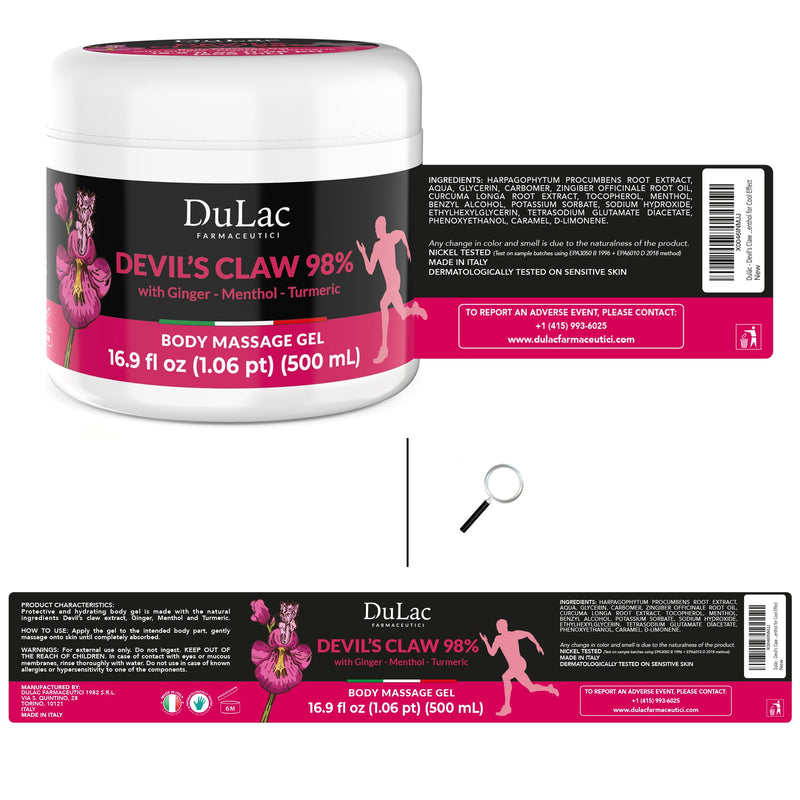 Dulac - Devil's Claw 98% Cream Maximum Strength 16.9 Fl Oz, Natural Joint and Muscle Comfort Cream, Enriched with Menthol for Cool Effect 16.9 Fl Oz (Pack of 1) - BeesActive Australia