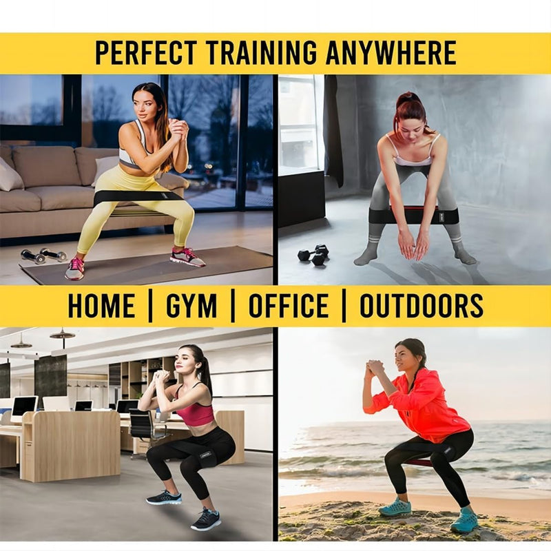 4 Levels Booty Resistance Bands Upgrade for HIPS & Thigh Glutes, Pilates, Leg Butt Stretch Upgrade for Women and Men Elastic Fabric Set Working Out