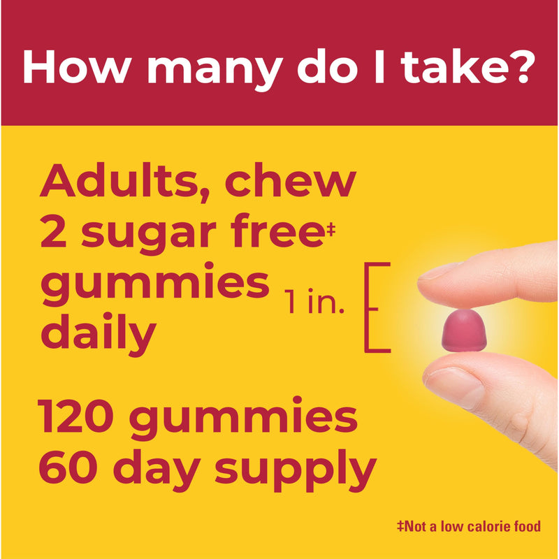 Nature Made Zero Sugar Hair Skin Nails Gummies, 120 Sugar Free Gummies | Biotin 2500 mcg per Serving, Support Healthy Hair, Skin and Nails, Strawberry Flavor, 60 Day Supply 120 Count (Pack of 1)