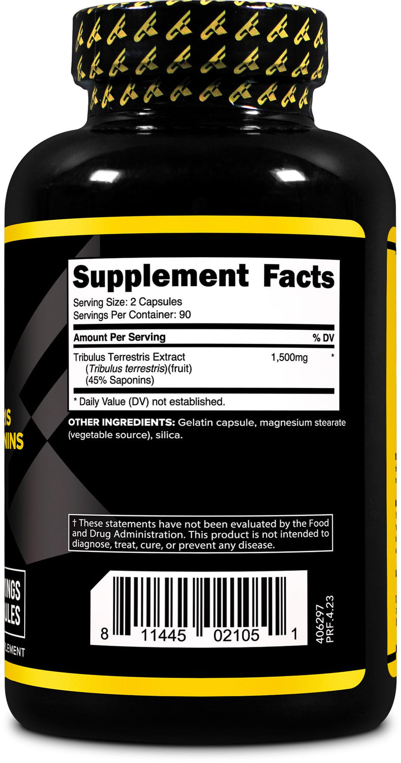 Primaforce Tribulus Terrestris Extract Capsules (180 Capsules) - 90 Servings / 1,500mg Tribulus Per Serving, Herbal Tribulus Supplement for Men and Women - BeesActive Australia