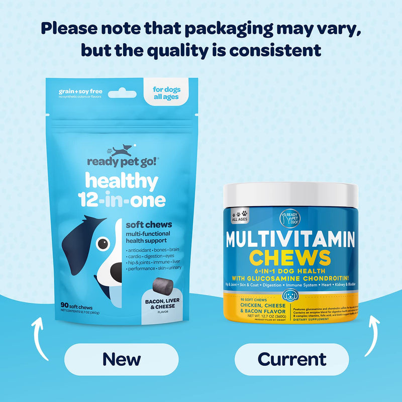 Calming & Multivitamin Chews for Dogs | Vitamins for Skin, Coat, Hip & Joint Health | Helps with Dog Anxiety, Separation & Barking | 90 Chews Each - PawsPlanet Australia