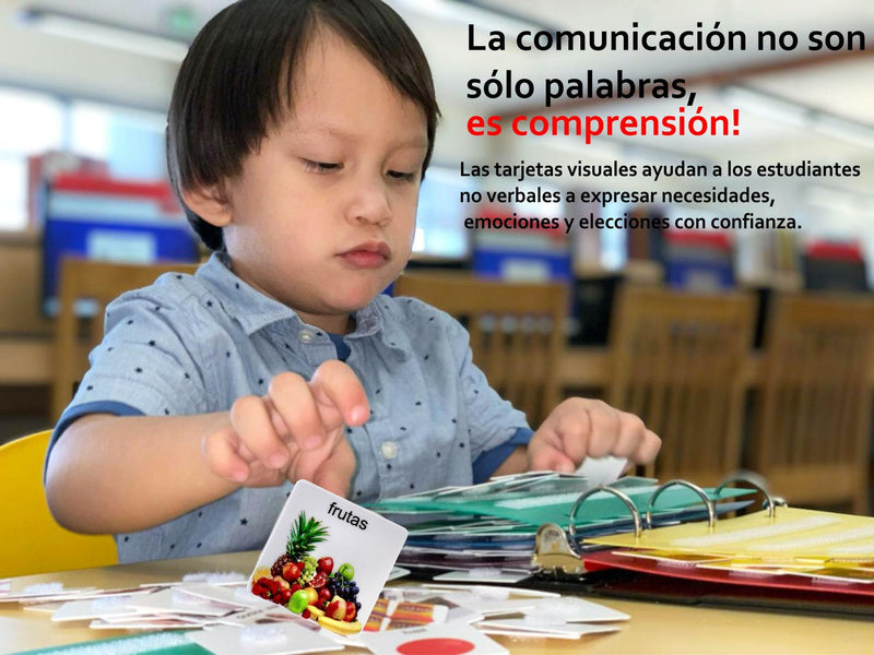 Smile4Autism Small 1.5"x1.5" Loose Spanish Visual Picture Cards, Receptive and Expressive Language, Speech Articulation Therapy, ASD, ADD, ADHD, Apraxia, & Stroke Patients Spanish Real Photos 166 Pcs. Small Plastic