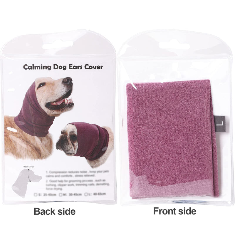 Dog Ear Cover for Anxiety Relief, Dog Calming Hood for Grooming and Bath Drying, Pet Cats and Dogs Ear Protector (Large) Large