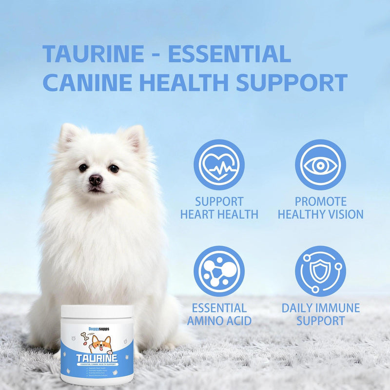 Doggy Supps Taurine - Taurine Supplement for Dogs - Immune Support, Boost Energy & Vitality, Skin & Coat Health for Heart, Vision & Daily Wellness - 200 Grams (1pc) 1pc