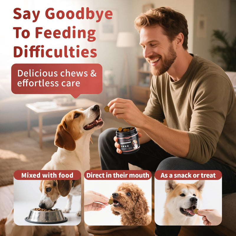 Dog Allergy Chews - Paw Licking, Seasonal Allergy & Itch Relief - Probiotics for Dogs Immune & Gut Health with Turkey Tail Mushroom, Pumpkin - Bacon Flavor - 90 Count 90 Count (Pack of 1)