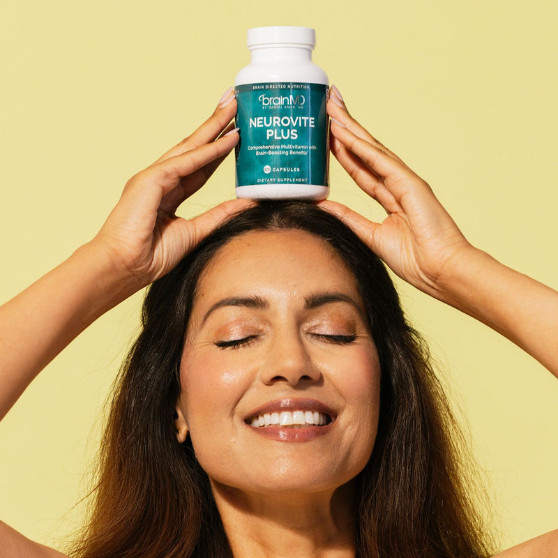 BRAINMD Dr Amen NeuroVite Plus - 120 Capsules - Multivitamin & Mineral Supplement, Enhanced with Phytonutrients, Enzymes & Whole Foods - Gluten Free - 30 Servings 30 Servings (Pack of 1)
