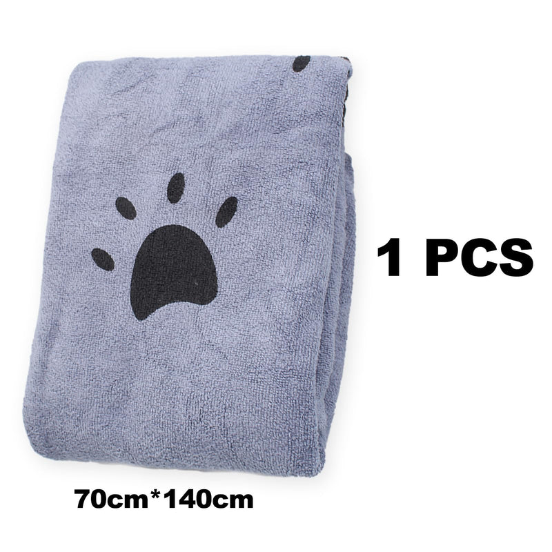 GZDAOXIA 1 piece 70 x 140 cm dog towel, extra absorbent dog towel, quick-drying warm pet towel, dog microfibre towel, large soft dog towel, for dogs, cats (grey) - BeesActive Australia