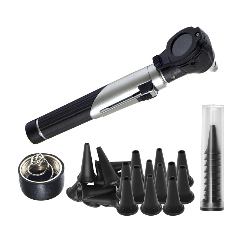 Mini Otoscope – Ear Scope with Light for Kids & Adults – Ear Infection Detector Comes with 10 Specula, 1 Extra Light & Case (Black) Black - BeesActive Australia