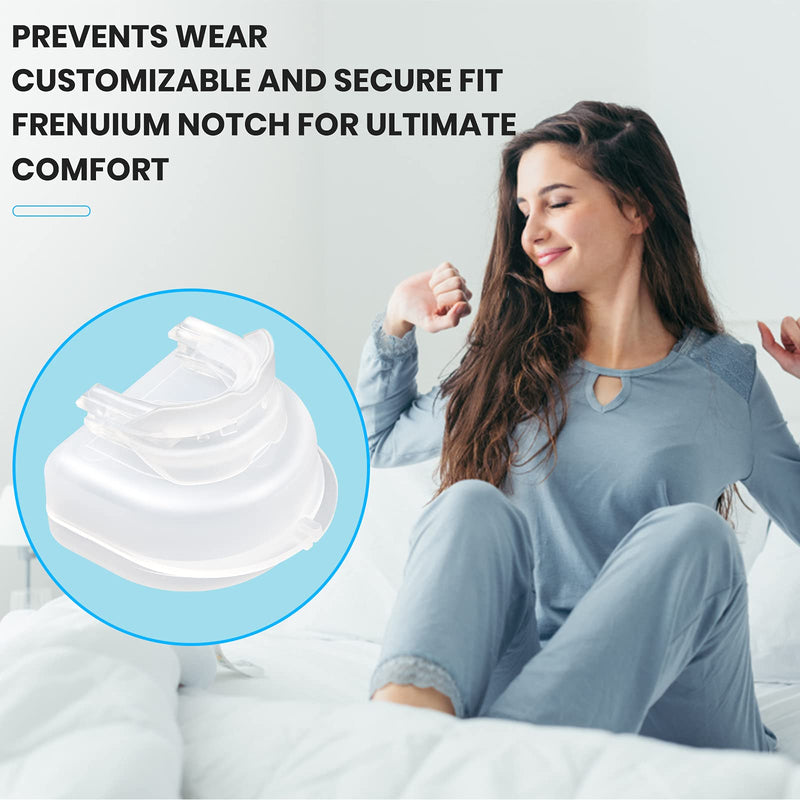 Anti-Snore Device, Snoring Solution Mouthpiece - Stop Snoring Mouth Guard for Men and Women Sleep-N07 White L - BeesActive Australia