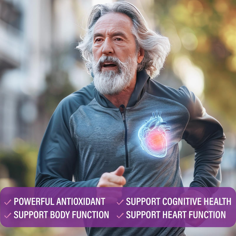 CoQ10 100mg + R-Lipoic Acid 200mg per Serving, 3 Month Supply, Up to 5X Improved Absorption, R-Lipoic Acid/CoQ10 Supplement for Heart Health and Cognitive Health-180 Capsules
