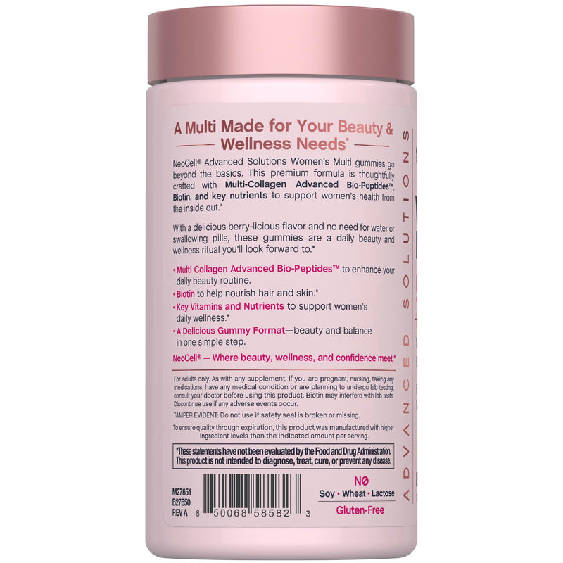 NeoCell Womens Multivitamin Gummy | 80 Gummies | Multi with Advanced Collagen | with Essential Minerals | Berry Flavor