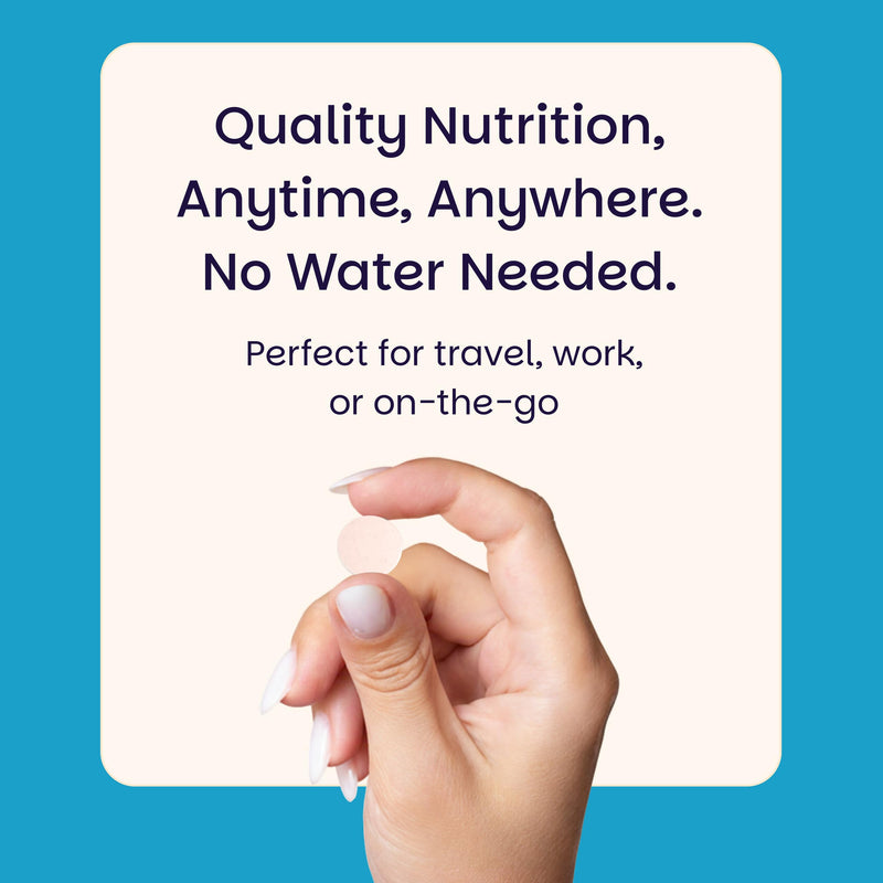EZ Melts Multivitamin Without Iron - Daily Supplement with 18 Vitamins & Minerals - Contains Vitamin C, Folate, Biotin & More - Non-GMO & Vegan - Apple - 60 Dissolvable Tablets (30 Servings) 60 Count (Pack of 1)