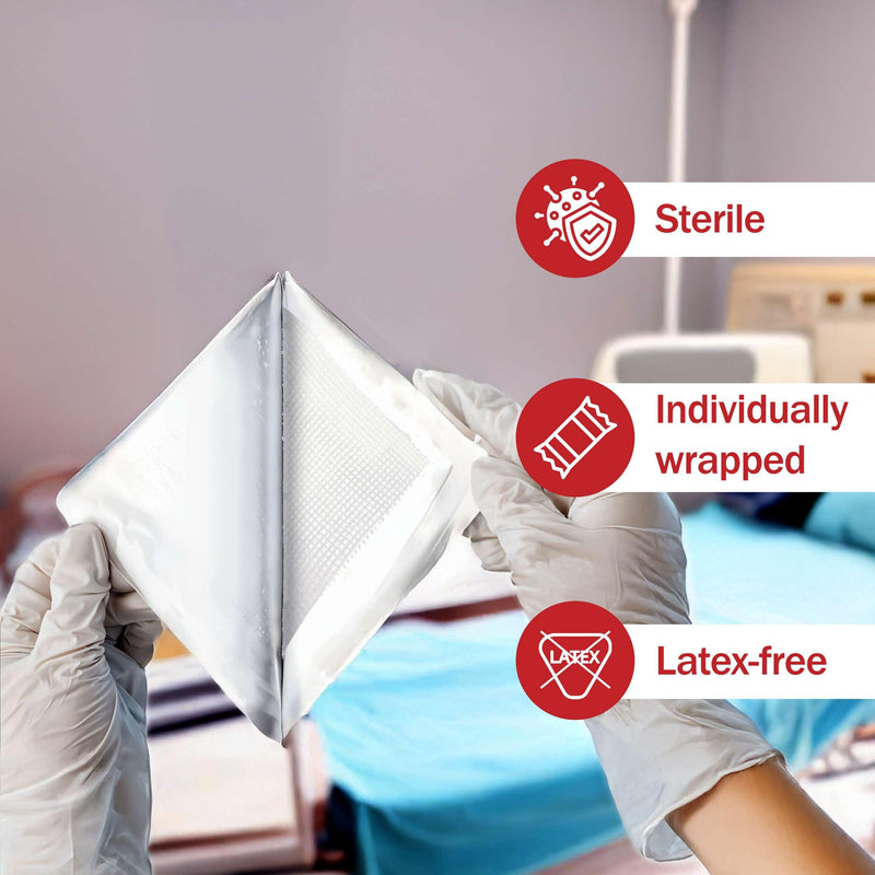 Sterile Oil Emulsion Dressing 3x8-24 Non Adherent Petrolatum Dressings for Low Exudate Wounds - Good for Skin Grafts Sites, Burns, and More