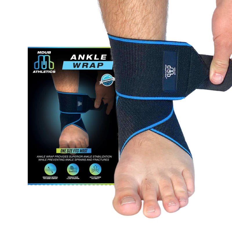 MDUB Ankle Support Wrap 1 Pack, Achilles Tendonitis Pain Relief Planter Fasciitis Support Brace, Hiking, Soccer, Basketball, Running, Tennis, Volleyball & Pickleball - BeesActive Australia