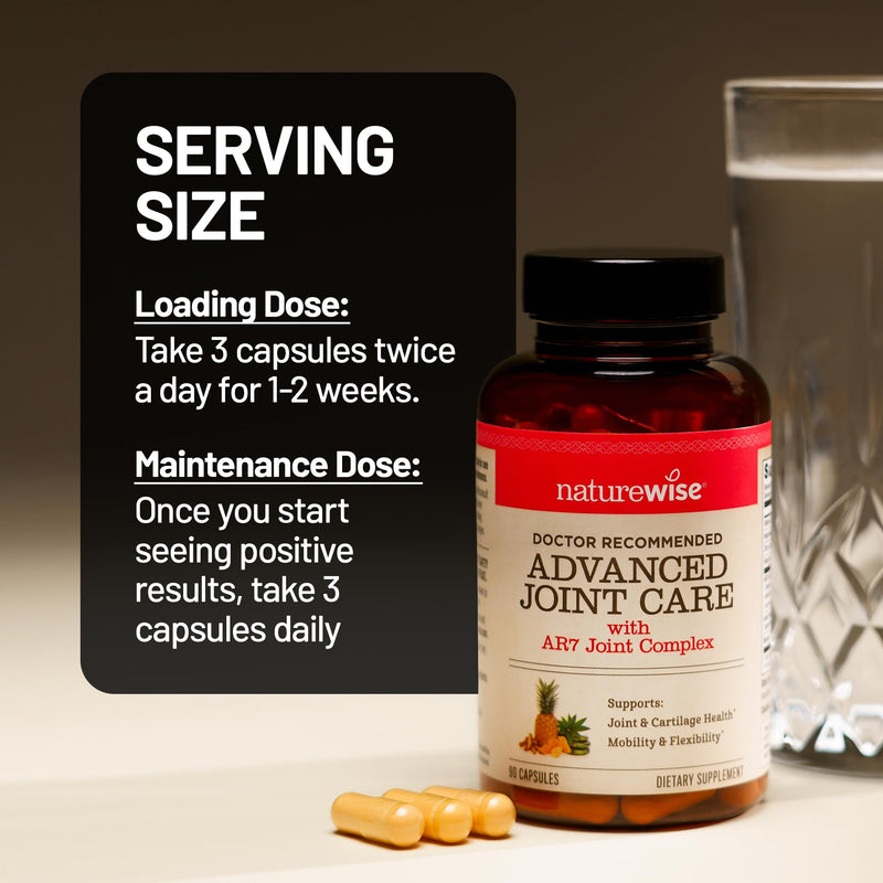 NatureWise Advanced Joint Supplement with Clinically Tested AR7 Joint Complex Ingredient - Comfort & Flexibility Support - Non-GMO, USA Manufactured - 90 Capsules[30-Day Supply]