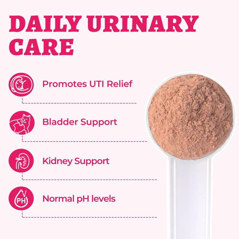 Wellix 7.05oz Cranberry Powder for Cats & Dogs - Kidney,Bladder,UTI for Cat Urinary Supplement - Rich in D-Mannose,Marshmallow Root,Blueberry,Cranberry Supplement for Dogs, Chicken Flavor