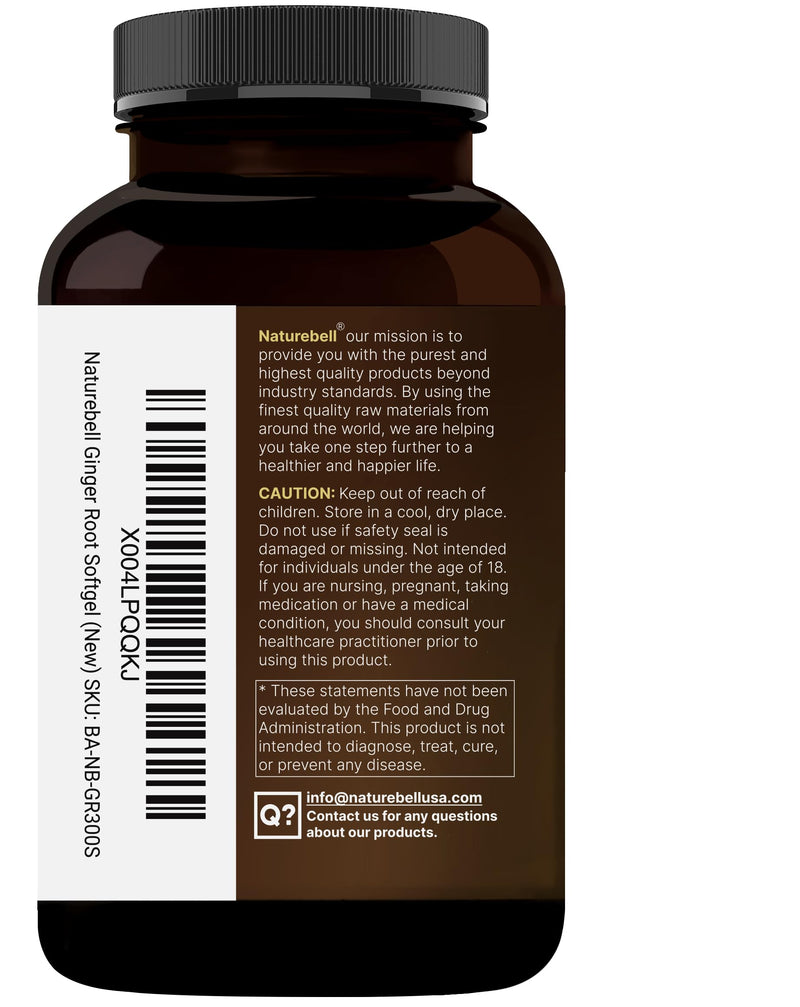 Ginger Root with MCT Oil ‚Äì 6,000mg Equivalent ‚Äì 300 Softgels | Highly Bioavailable | 20:1 Root Extract | Herbal Supplements for Digestive Health & Occasional Bloating | Non-GMO, Gluten Free