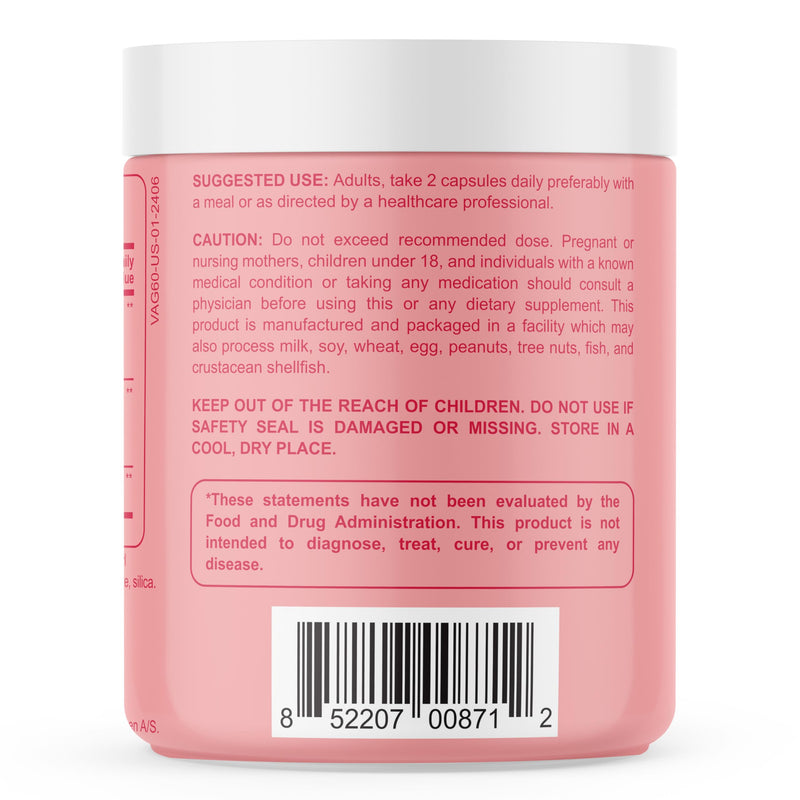 Premium Vaginal Probiotics for Women – Clinically Studied Lactobacillus Vaginal Probiotic with Prebiotic & Cranberry to Balance PH, Reduce Odor, Urinary Tract Support & Feminine Health – 60 Capsules