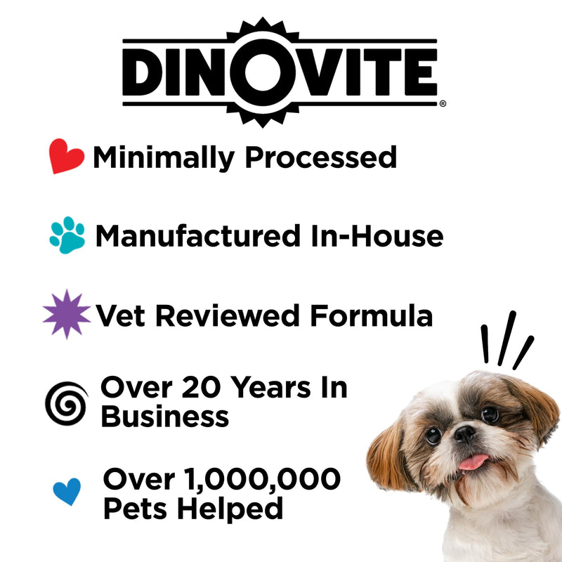 Dinovite Probiotics for Dogs, Probiotic Powder Food Topper for Medium Dogs (18-45 lb), Daily Digestive Health & Skin Support with Omega-3s, 30 Servings Medium Dogs (18-45 lbs) 30 Day Supply