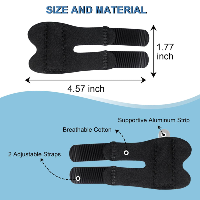 5Pcs Thumb Splints, Trigger Finger Splint, Finger Brace for Arthritis, Straightening, Broken, Finger Support Fits Thumb - Middle - Ring - Index - Pinky Fingers Black - BeesActive Australia