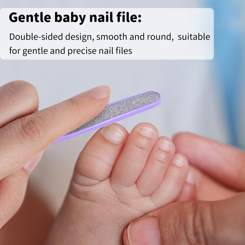 Baby Nail Clippers Kit ‚Äì 4-in-1 Grooming Set with Delicate Case, Scissors, File & Tweezers, Manicure Gift for Newborn, Infant, Toddler, Kids (Purple) Purple
